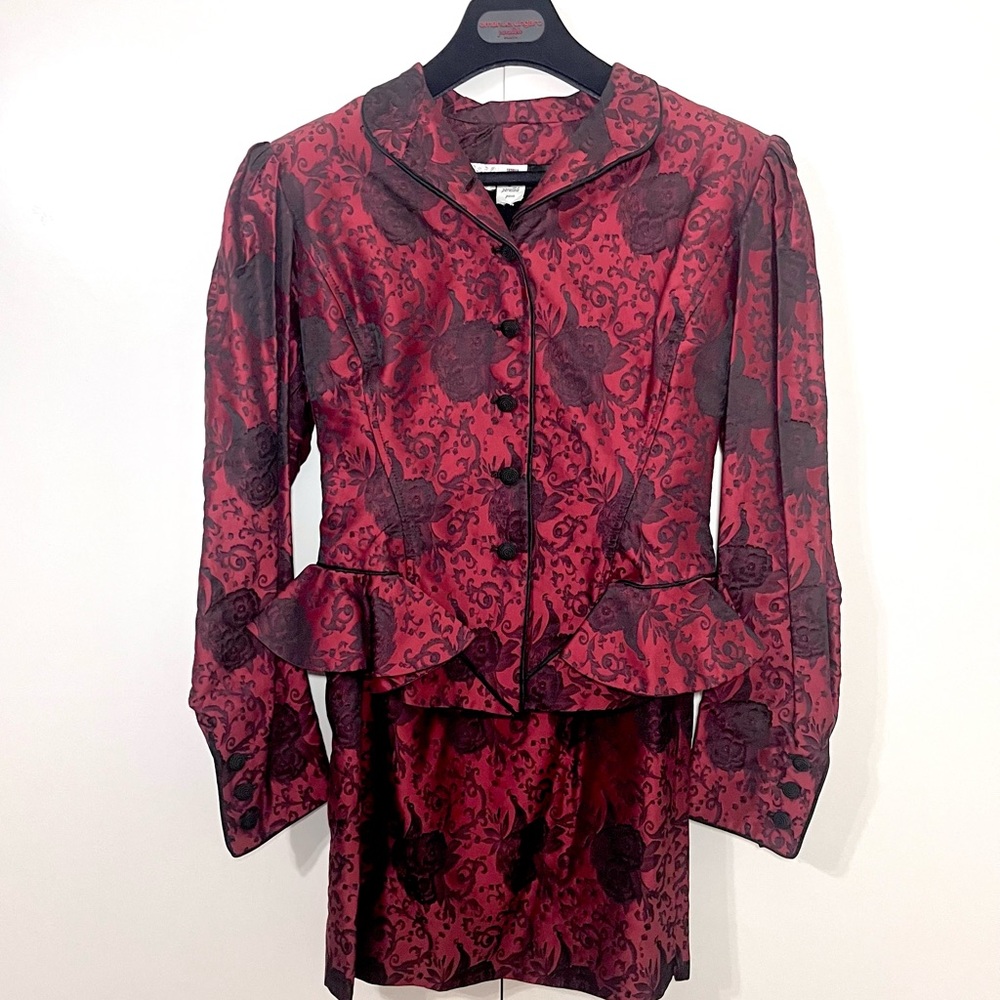 Emanuel Ungaro brocade skirt suit set